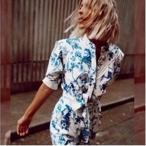 Anthropologie Floral Jumpsuit sz 14`